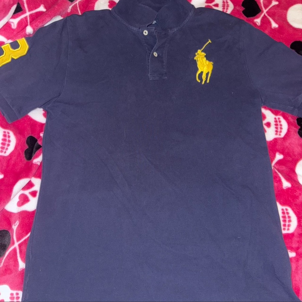 Ralph Lauren Navy Polo with Yellow Pony